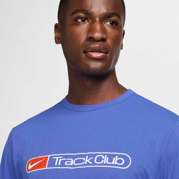 Nike Hyverse Track Club Men's Dri-FIT UV Short-Sleeve Running Gym Top Blue Large - Picture 11 of 13
